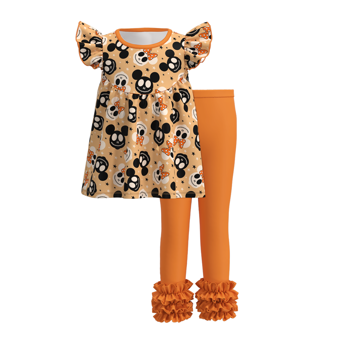 （Pre Order）Girls Halloween Print Outfit Set