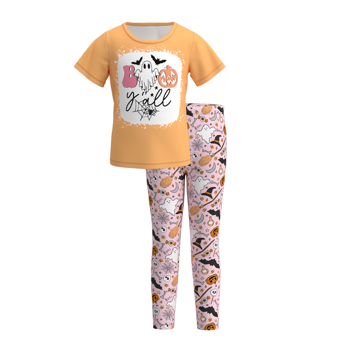 （Pre Order）Girls Halloween Print Outfit Set