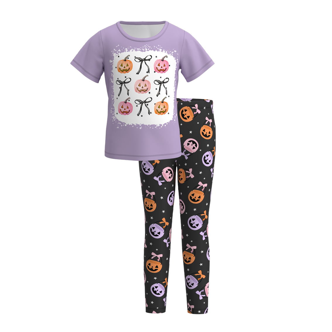 （Pre Order）Girls Halloween Print Outfit Set