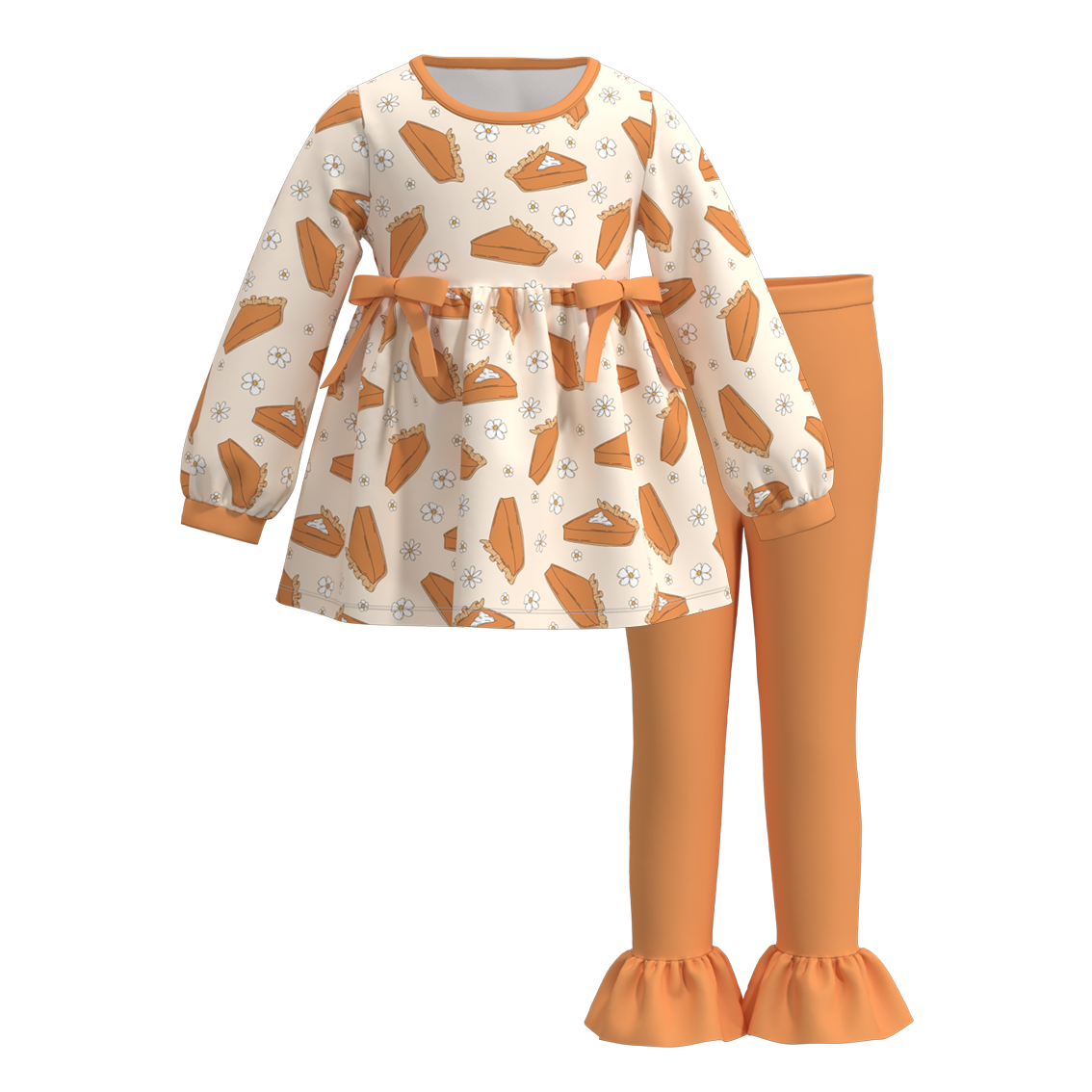 （Pre Order）Girls Thanksgiving Print Outfit Set