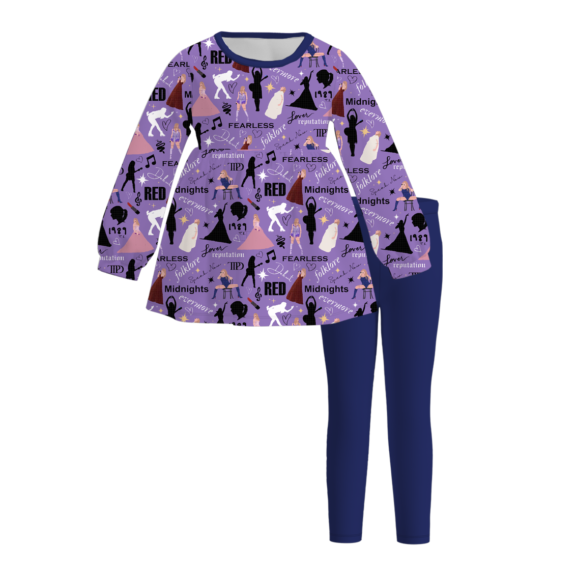 （Pre Order）Girls Fall TS Print Outfit Set