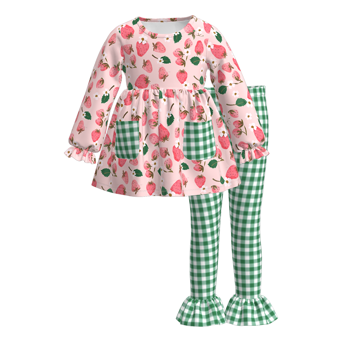 （Pre Order）Girls Spring Floral Print Outfit Set