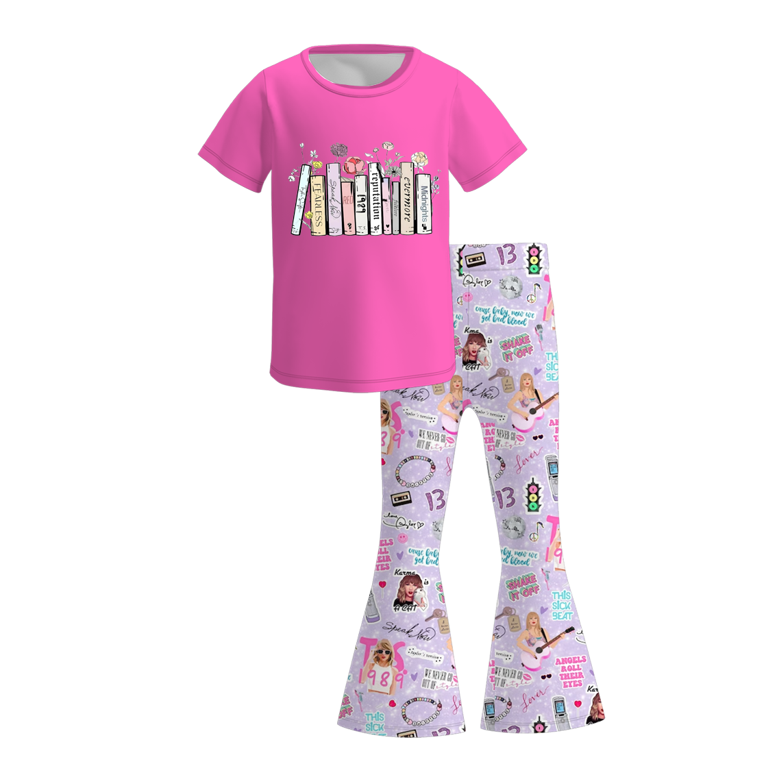 （Pre Order）Girls TS Print Outfit Set