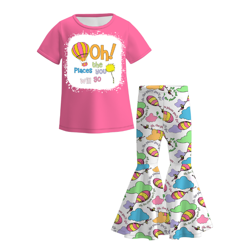 （Pre Order）Girls Spring and Summer DR SEUSS Print Outfit Set