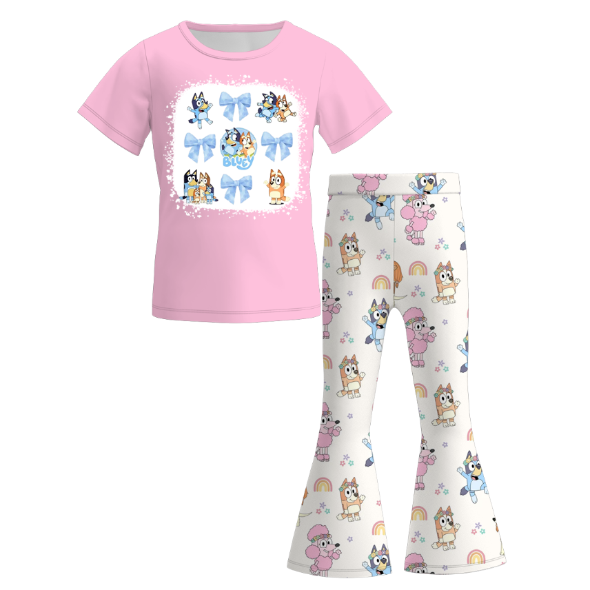 （Pre Order）Girls Spring and Summer Cartoon Print Outfit Set