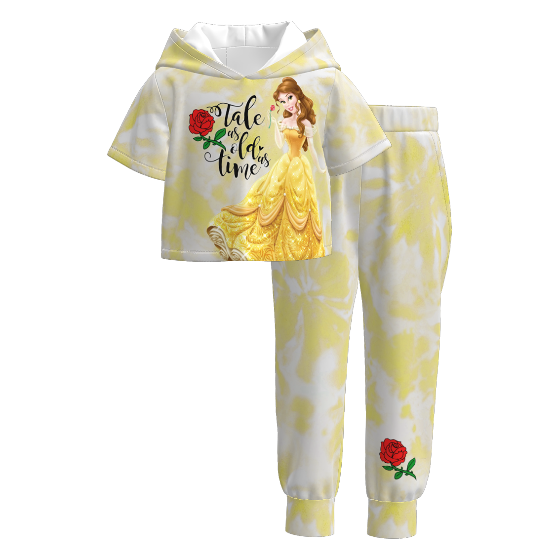 （Pre Order）Girls Spring and Summer Cartoon Print Hoodie Set