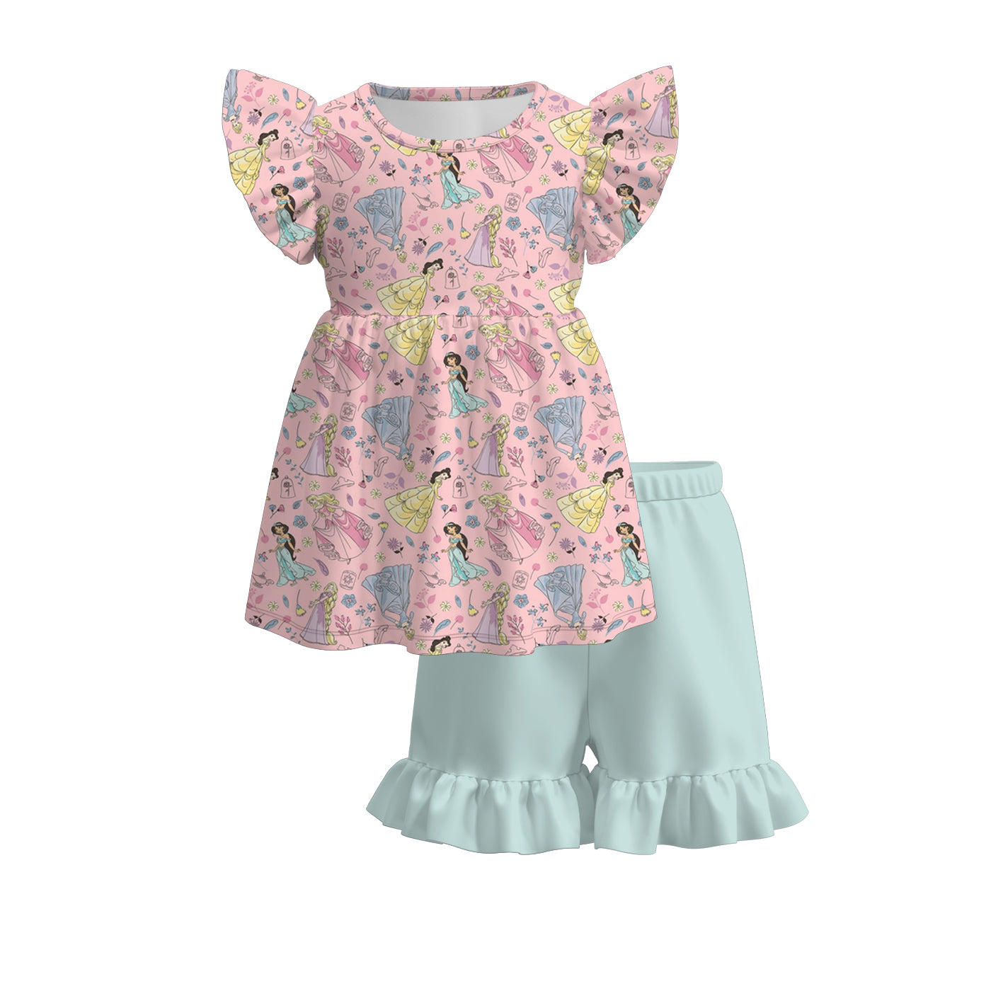 （Pre Order）Sisters Spring and Summer Princess Print Dress,Pajamas and Set