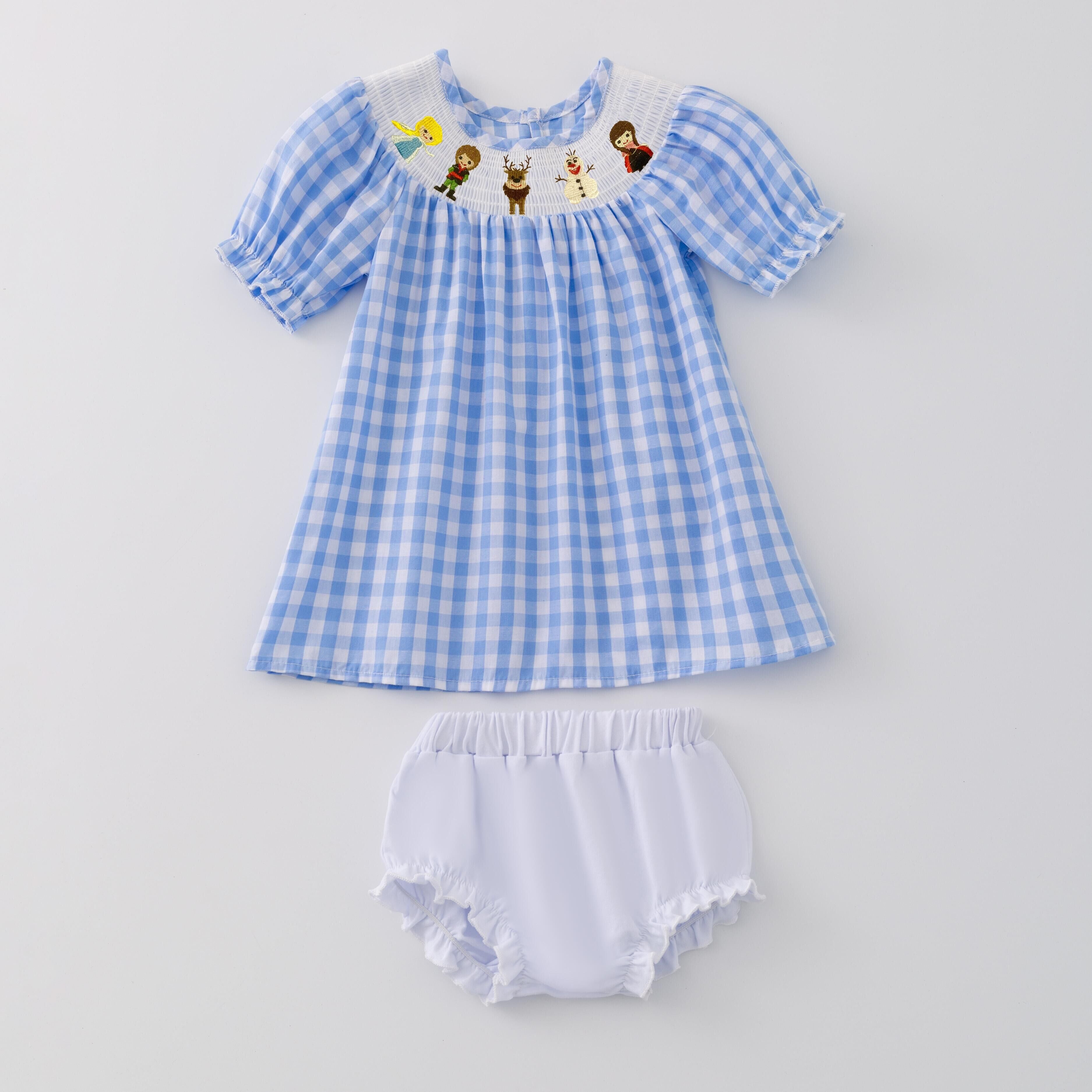 （Pre Order）Sisters Spring＆Summer Princess Embroidery Smocked Dress Romper