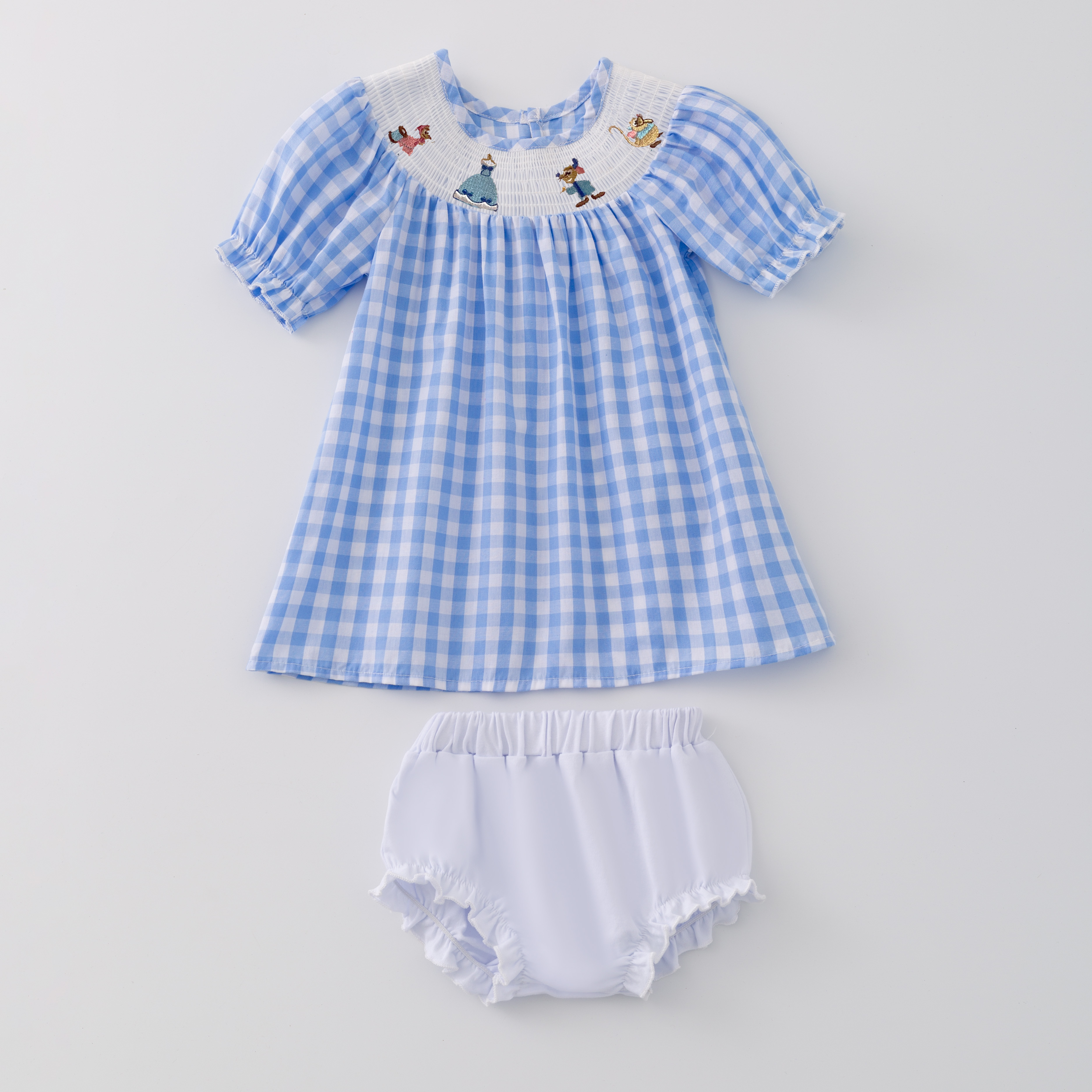 （Pre Order）Sisters Spring＆Summer Princess Embroidery Smocked Dress Romper