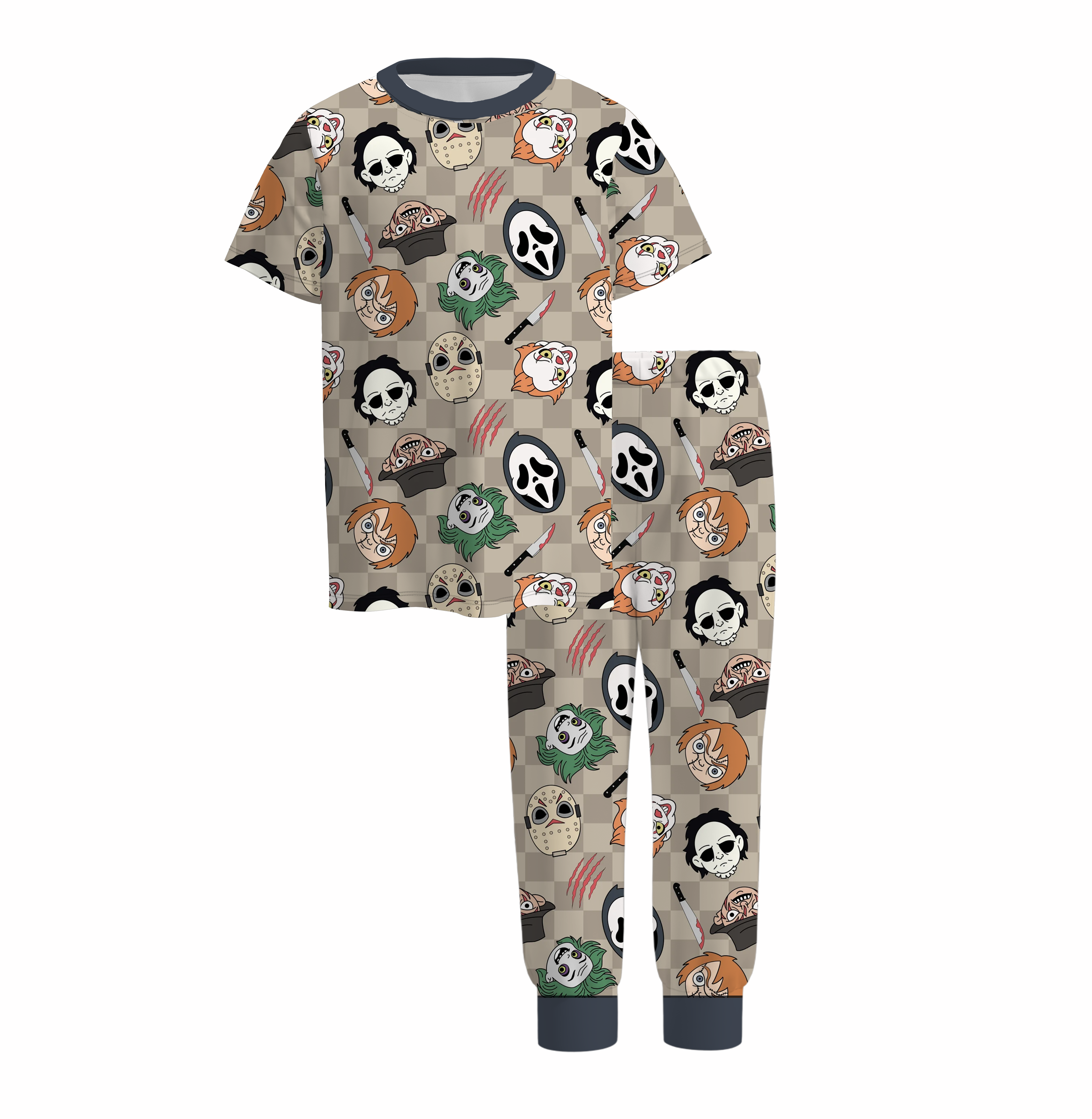 （Pre Order）Boys Halloween Cartoon Print Pajamas