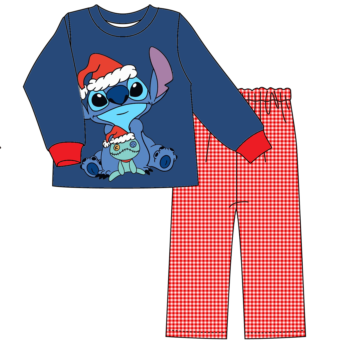 （Pre Order）Boys Christmas Cartoon Print Pajamas