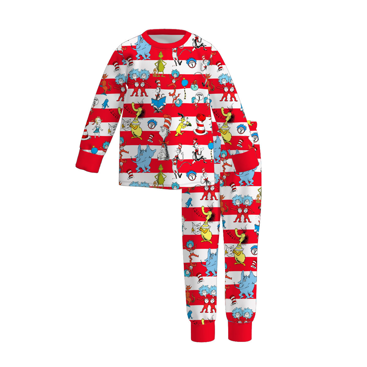 （Pre Order）Boys Spring and Summer DR SEUSS Print Pajamas