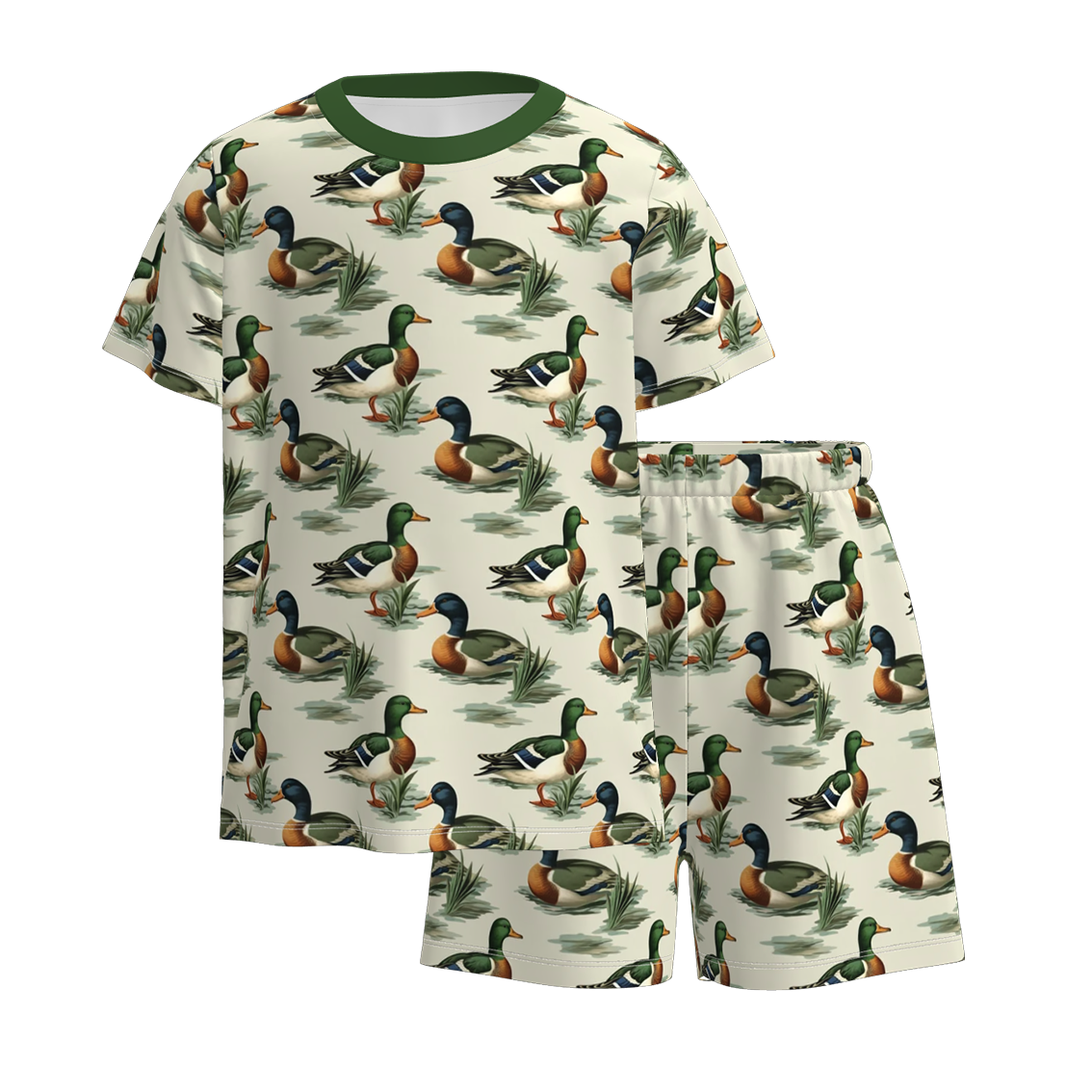 （Pre Order）Boys Spring and Summer Wild Duck Print Pajamas