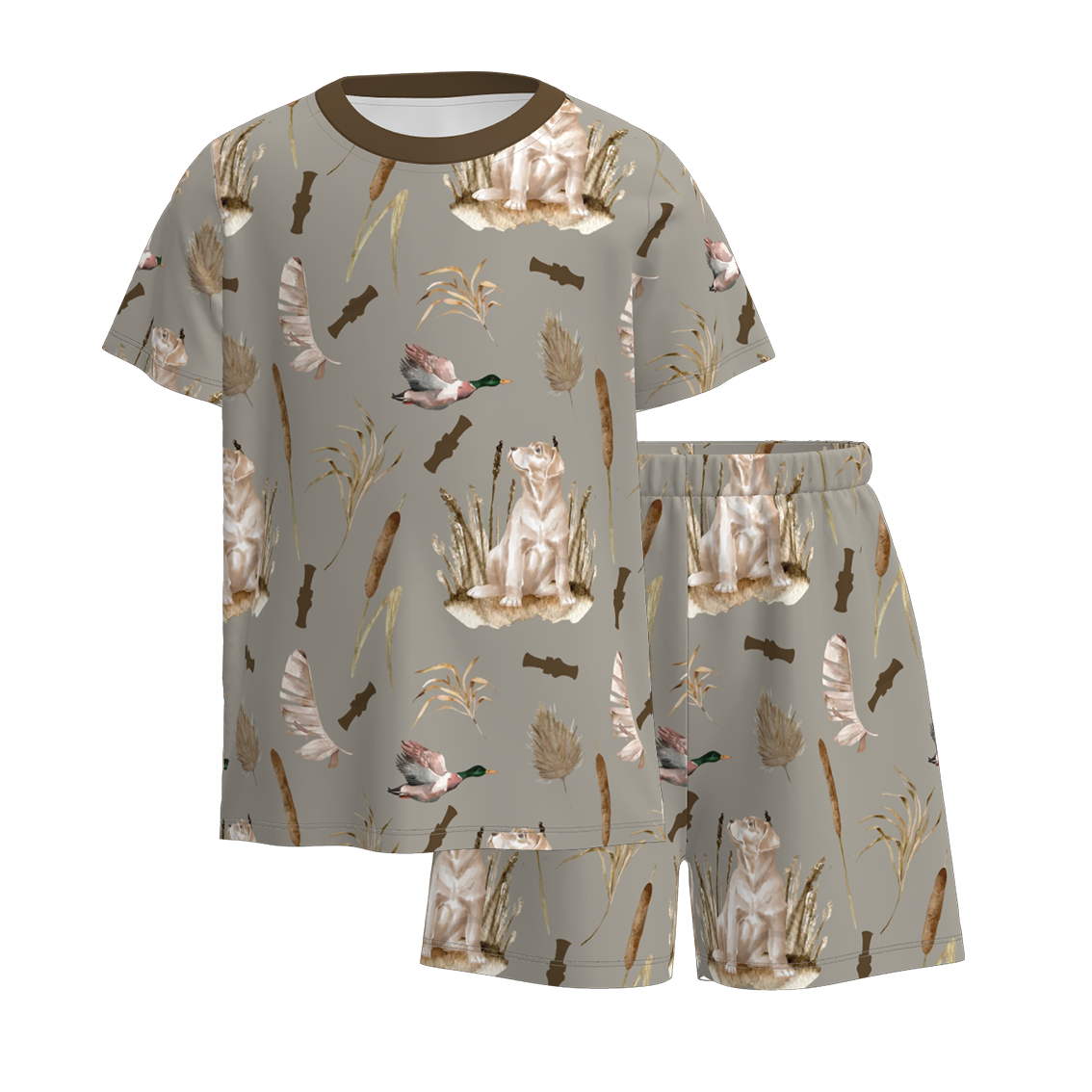 （Pre Order）Boys Spring and Summer Wild Duck Print Pajamas