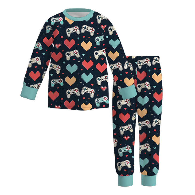 （Pre Order）Boys Valentine's Day Print Pajamas