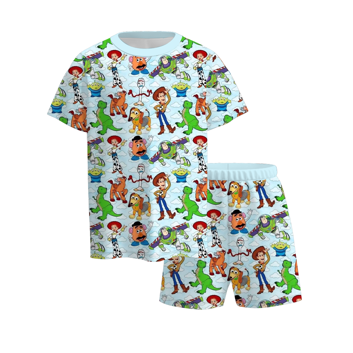 （Pre Order）Boys Spring and Summer Cartoon Print Pajamas