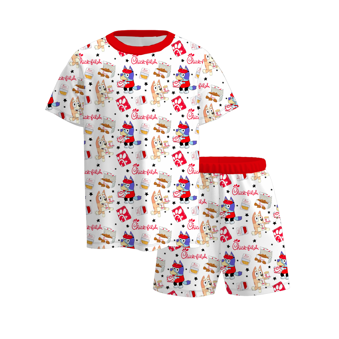 （Pre Order）Boys Spring and Summer Cartoon Print Pajamas