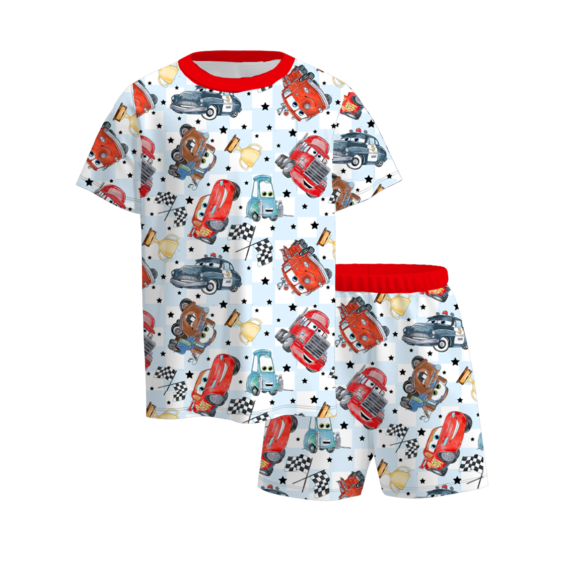 （Pre Order）Boys Spring and Summer Cartoon Print Pajamas