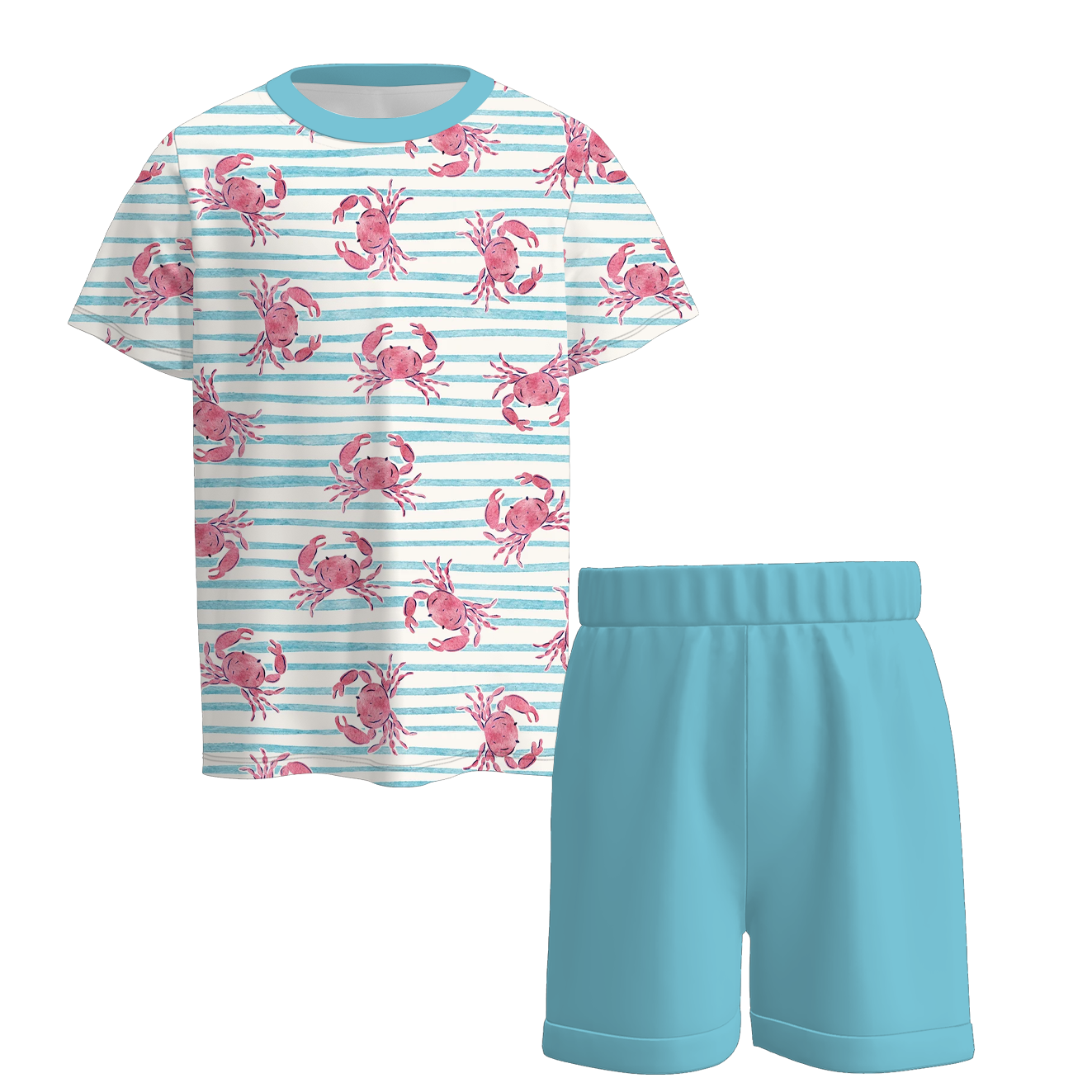 （Pre Order）Boys Summer Seaside Print Pajamas