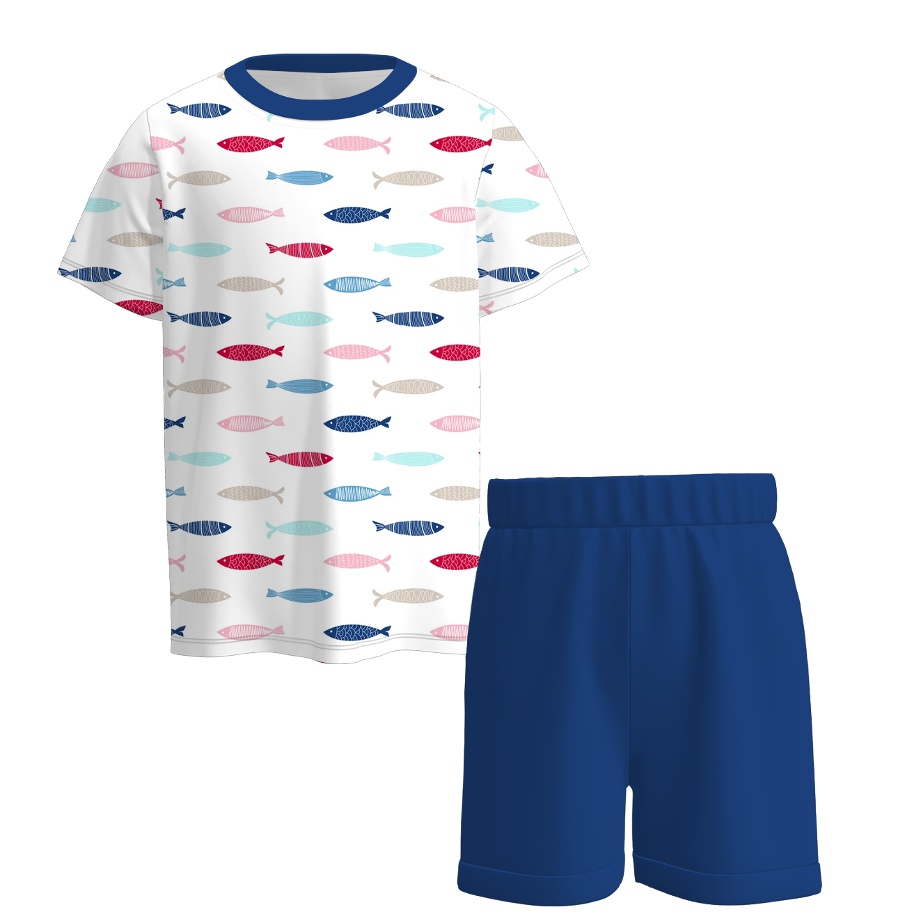 （Pre Order）Boys Summer Seaside Print Pajamas