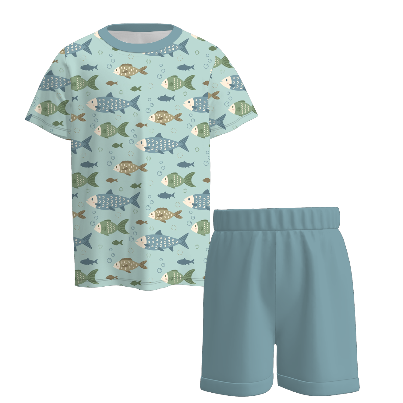 （Pre Order）Boys Summer Seaside Print Pajamas