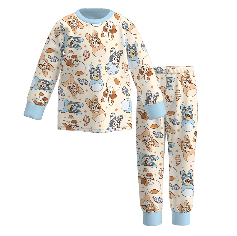 （Pre Order）Girls＆Boys Easter Cartoon Print Pajamas