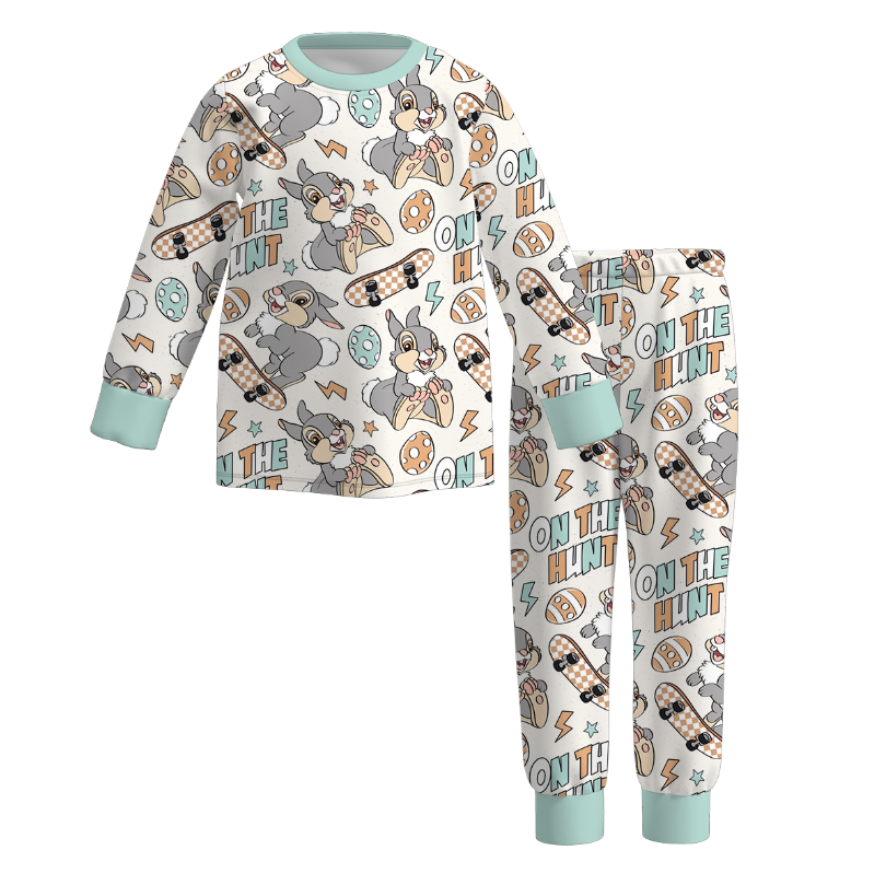 （Pre Order）Girls＆Boys Easter Bunny Print Pajamas