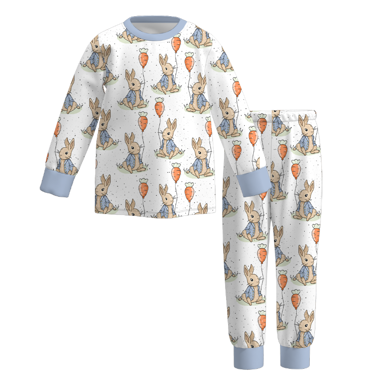 （Pre Order）Boys Easter Bunny Print Pajamas