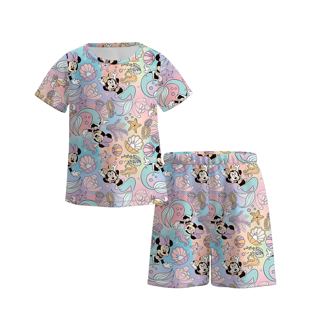 (Pre Order)Bamboo Summer Girls' Cartoon Outfits