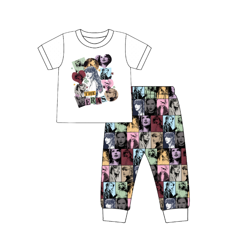 （Pre Order）Girls Summer TS Print Pajamas