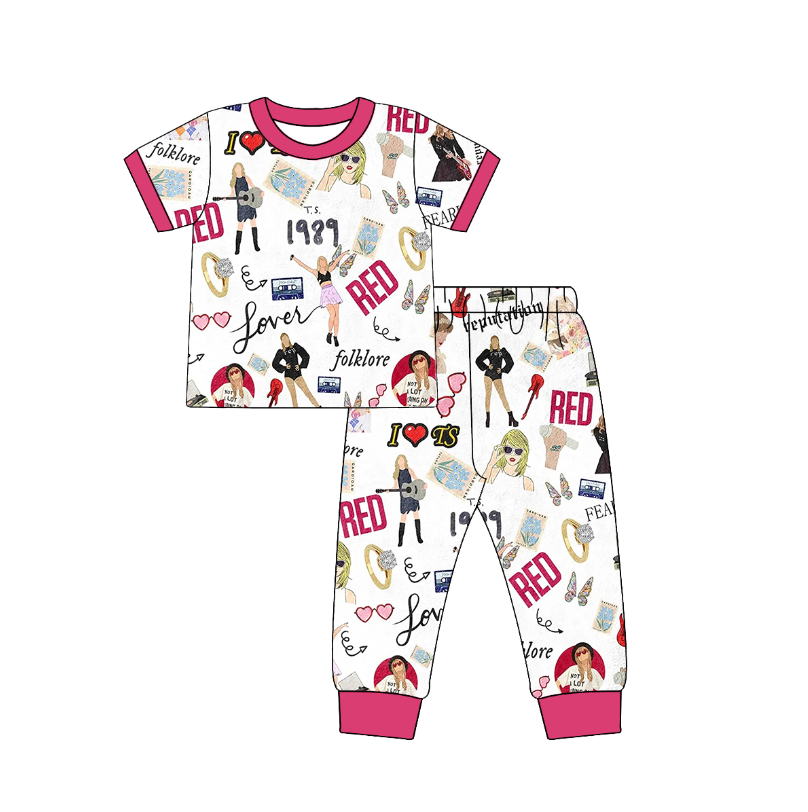 （Pre Order）Girls Summer TS Print Pajamas