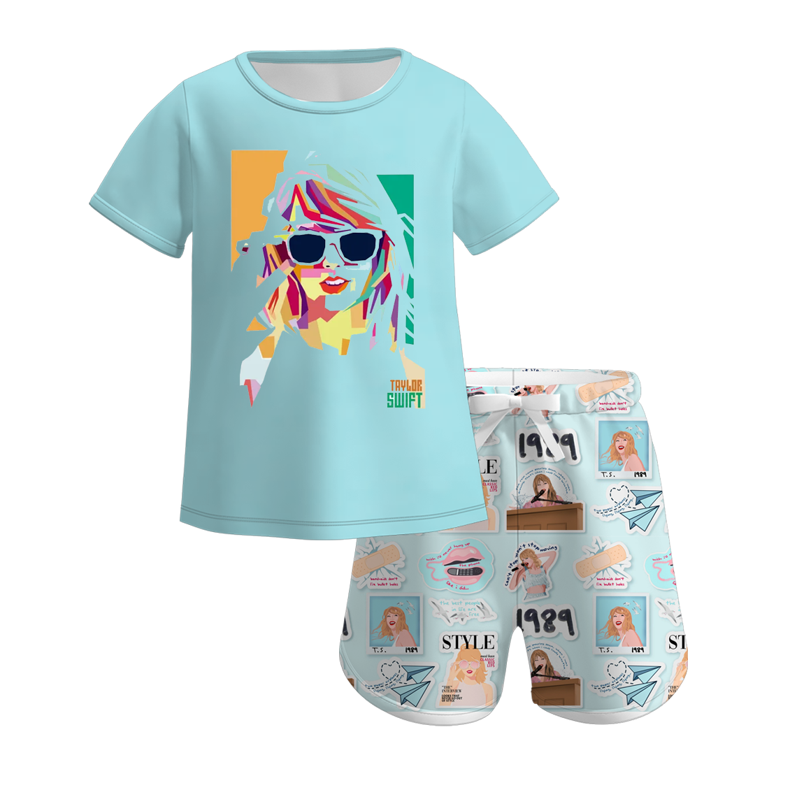 （Pre Order）TS Print Mommy and Me Short Set Pajamas