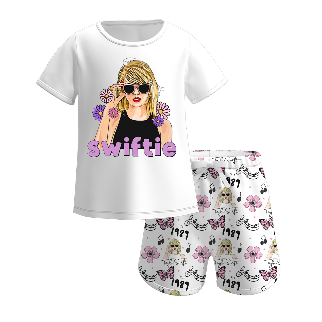 （Pre Order）TS Print Mommy and Me Short Set Pajamas