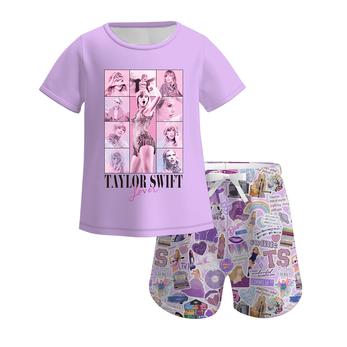 （Pre Order）TS Print Mommy and Me Short Set Pajamas