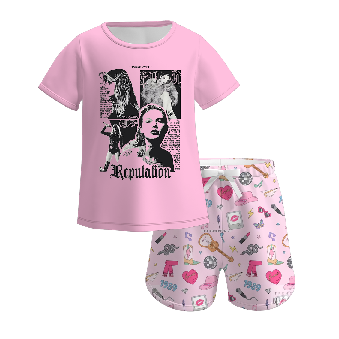 （Pre Order）TS Print Mommy and Me Short Set Pajamas Loungewear