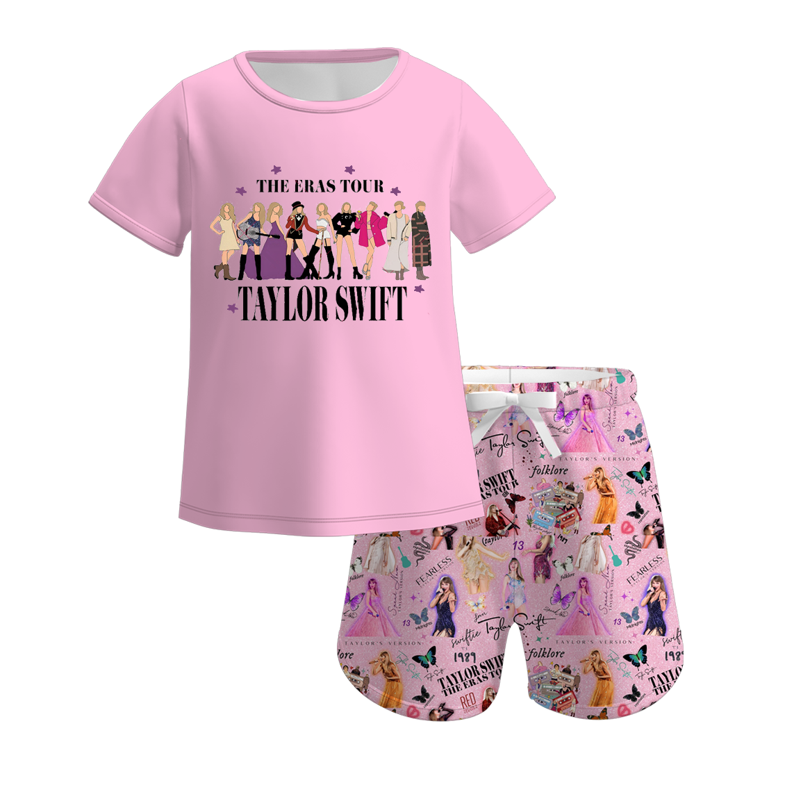 （Pre Order）TS Print Mommy and Me Short Set Pajamas