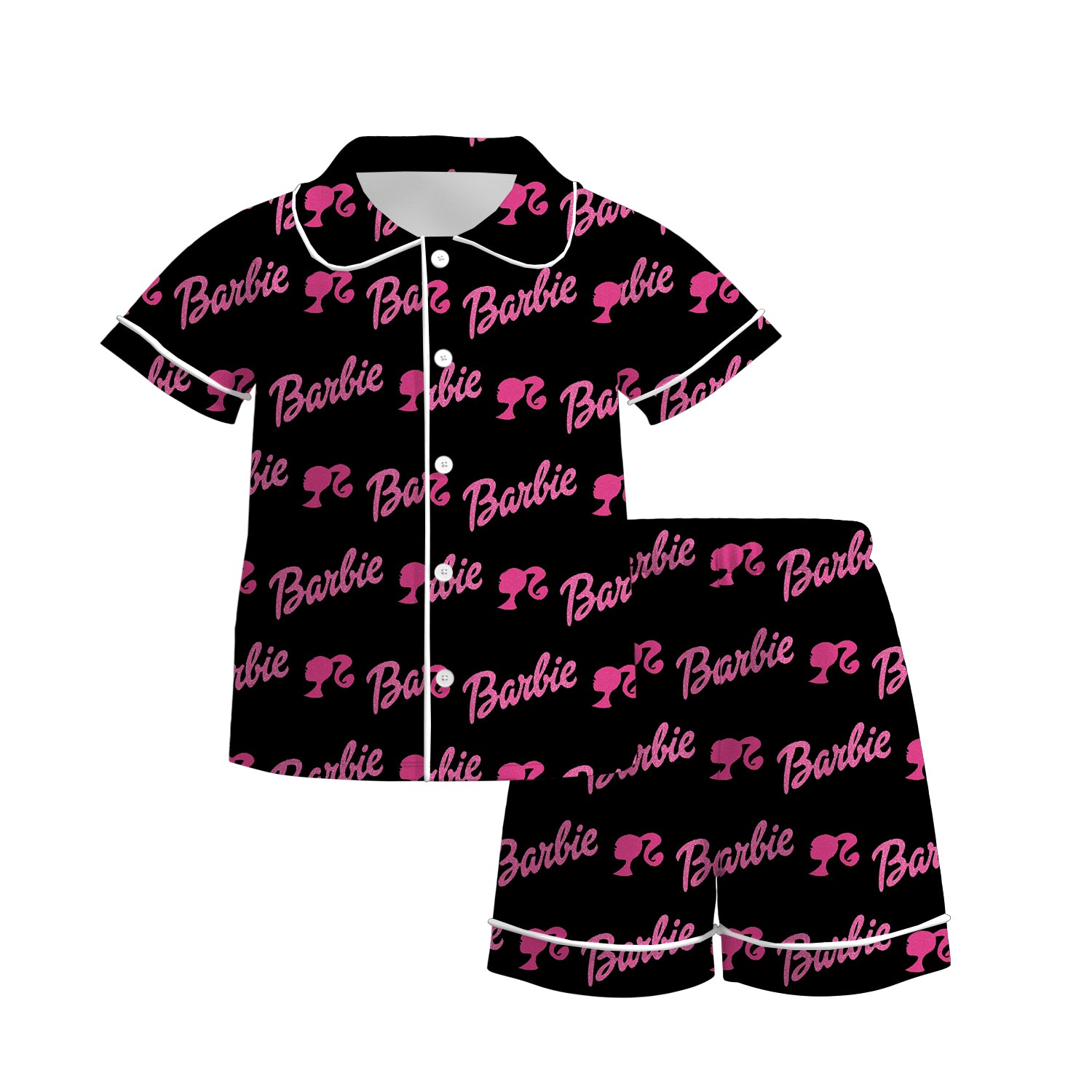 （Pre Order）Girls Summer Barbie Print Pajamas