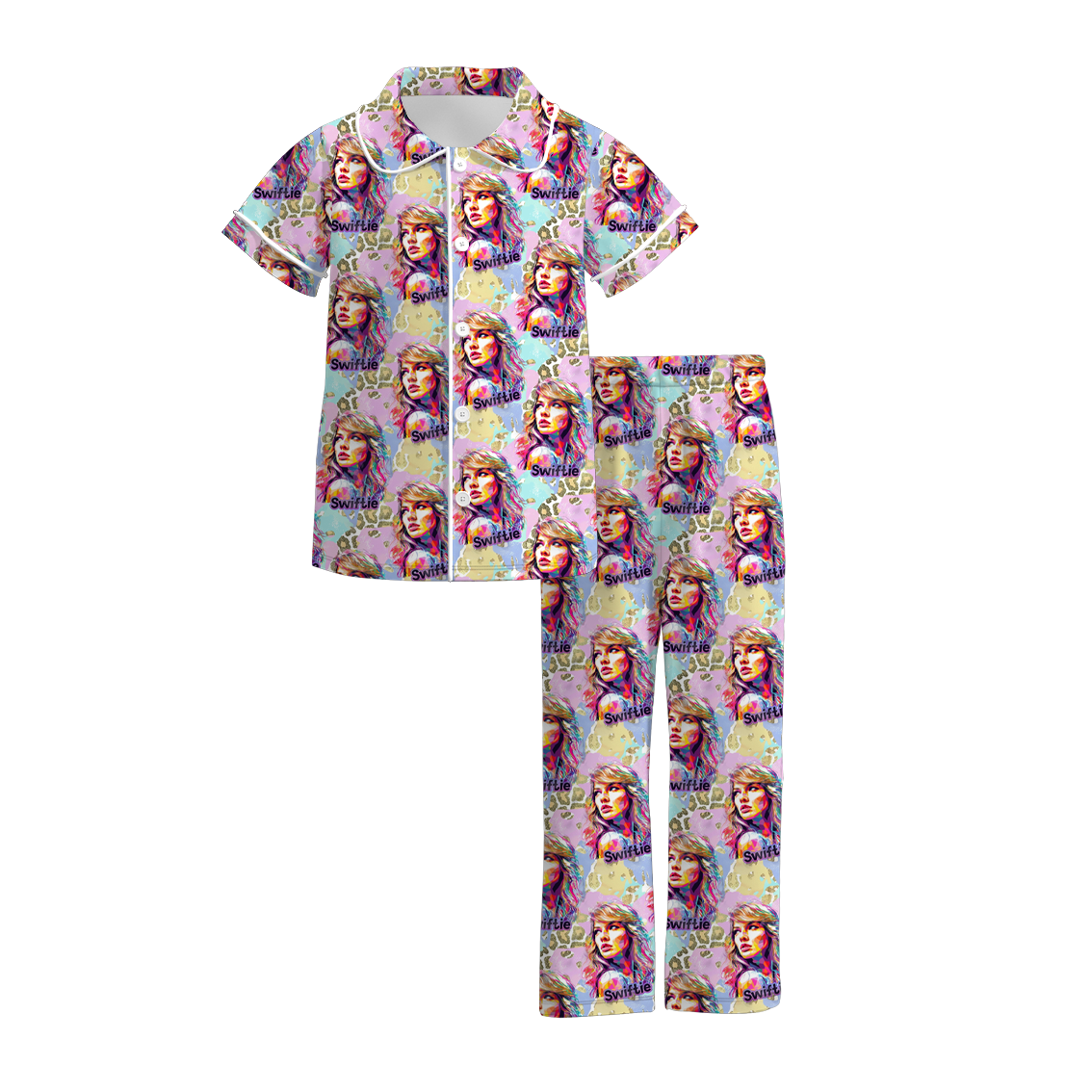 （Pre Order）Girls Summer TS Print Pajamas