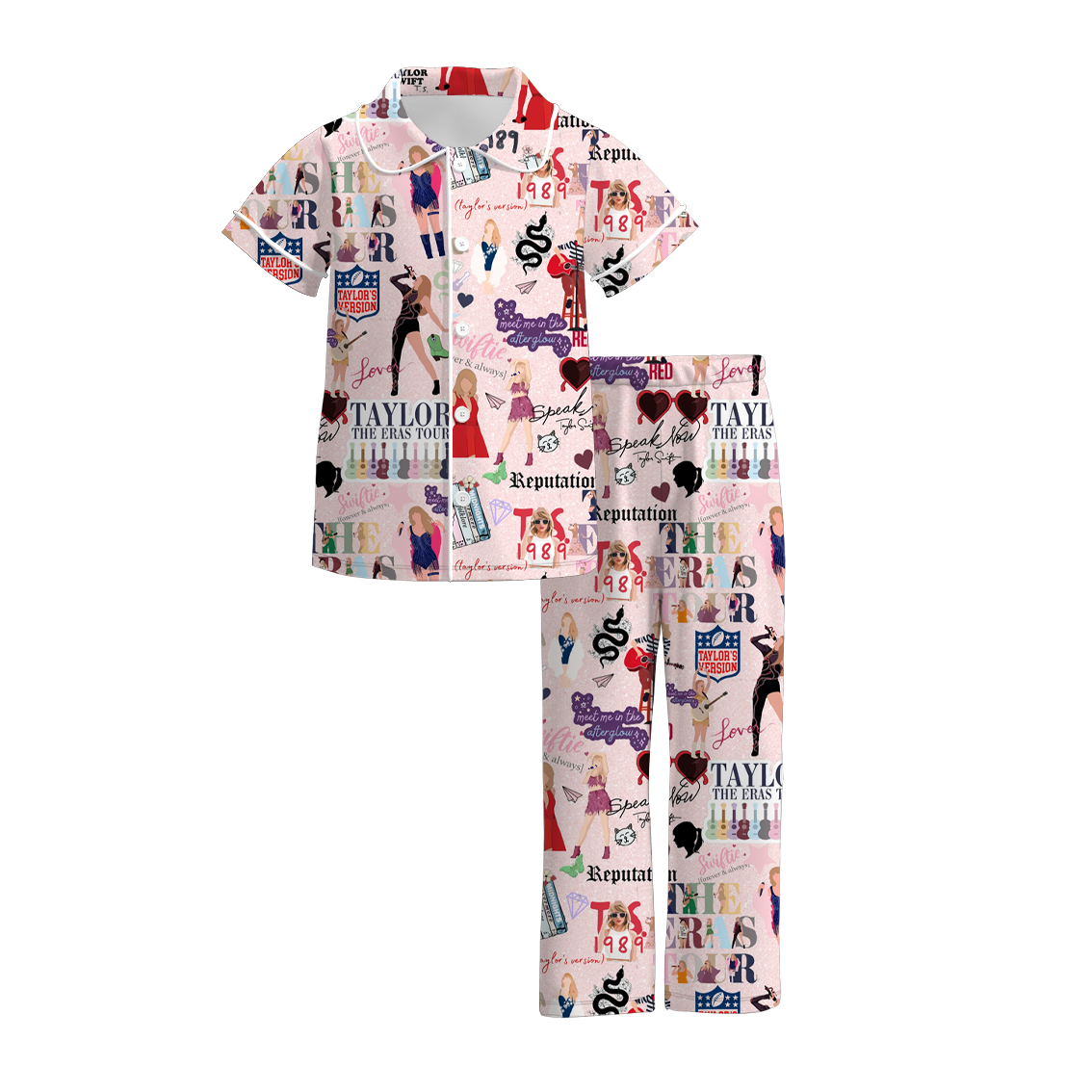 （Pre Order）Girls Summer TS Print Pajamas