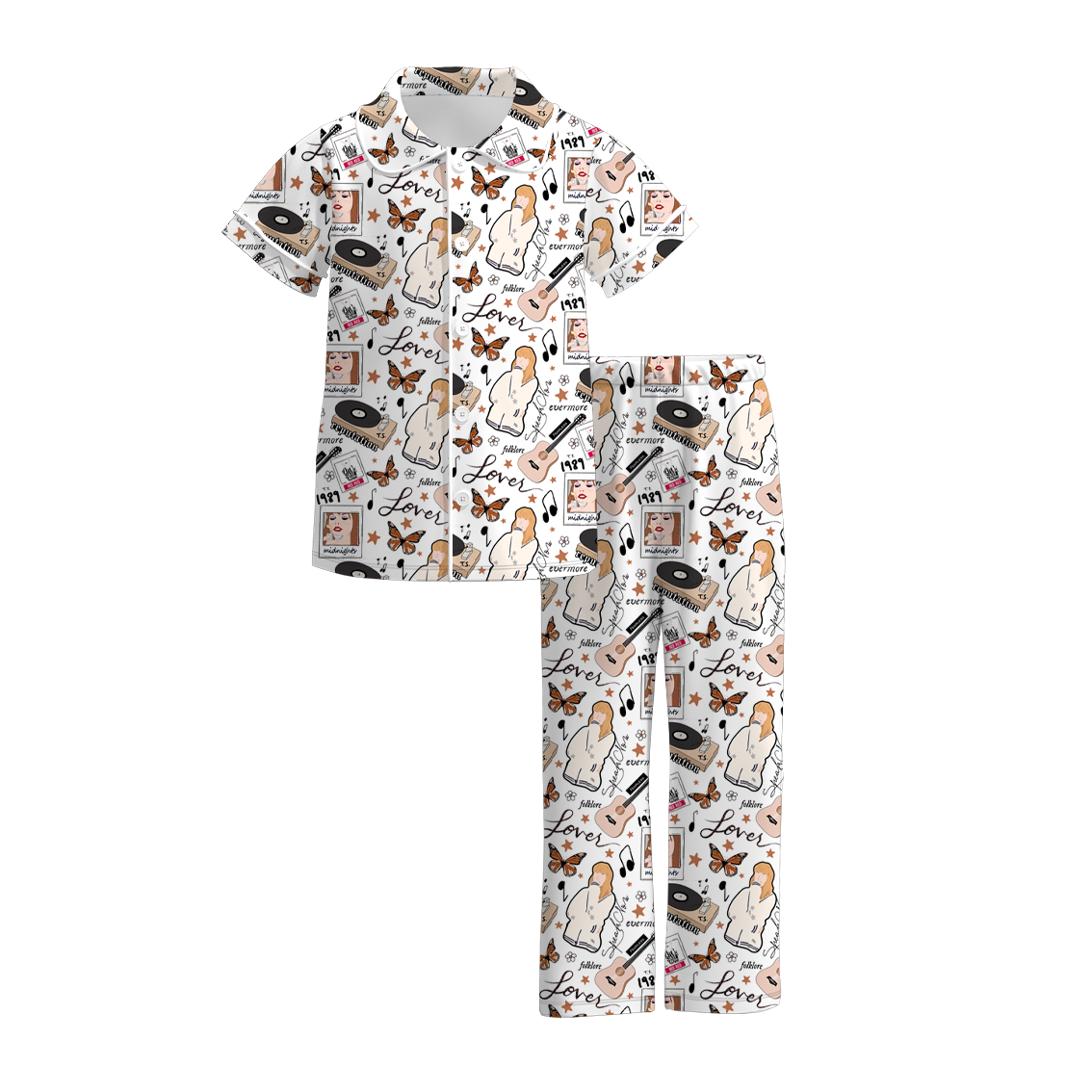 （Pre Order）Girls Summer TS Print Pajamas