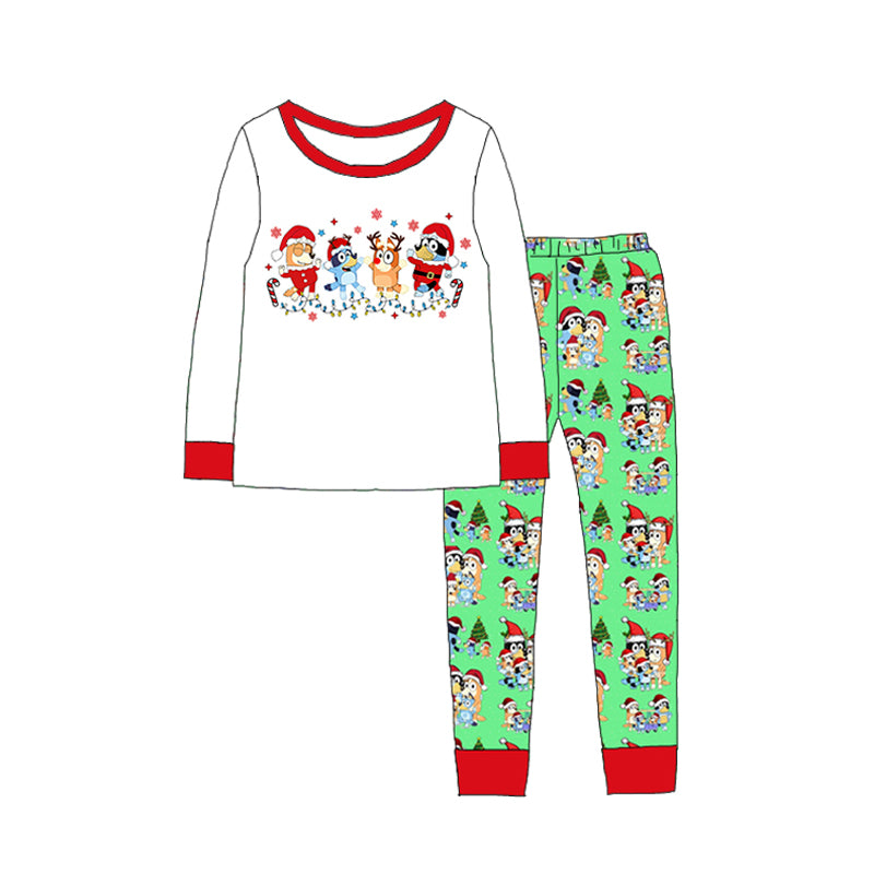 （Pre Order）Girls Christmas Cartoon Print Pajama