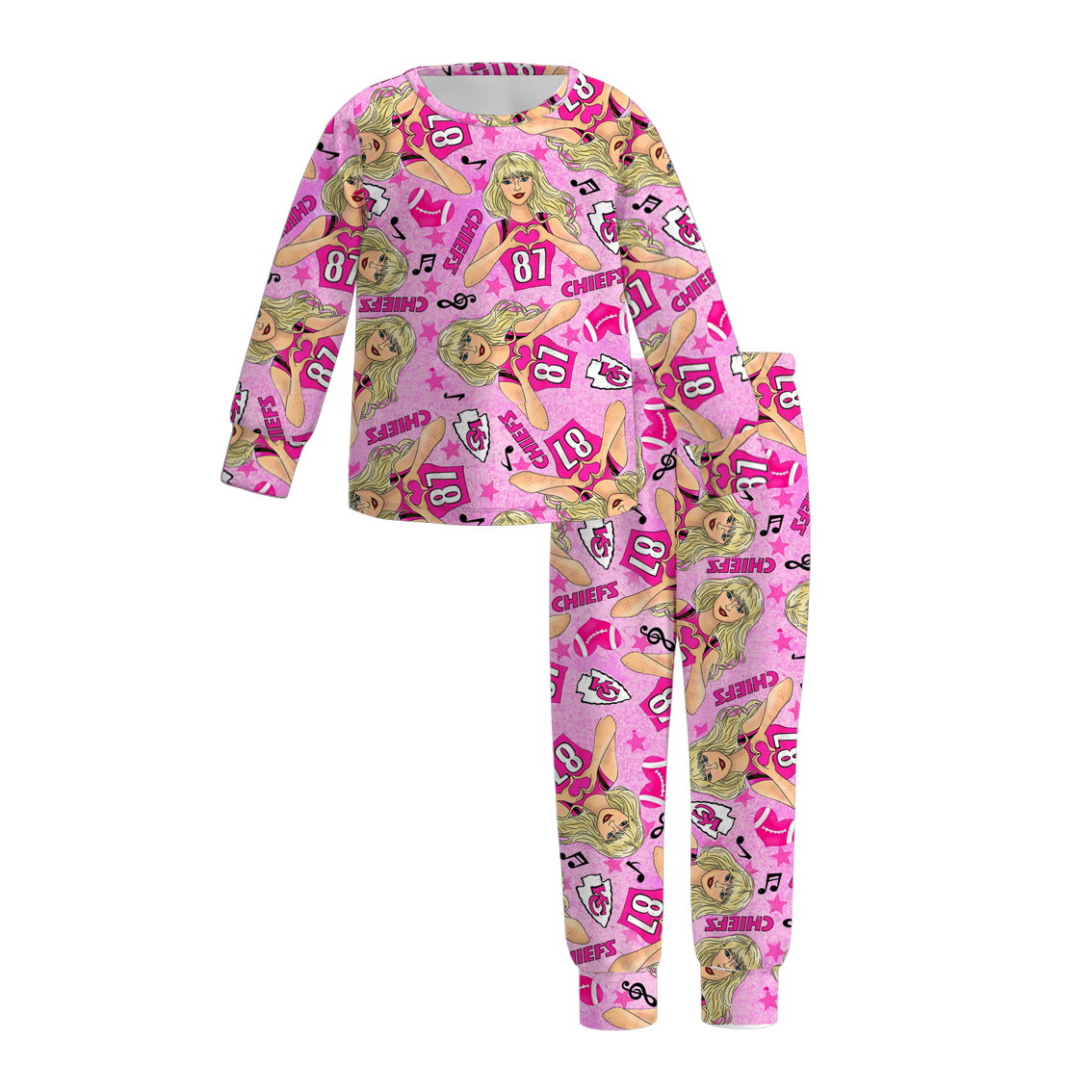 （Pre Order）Girls Super Bowl Print Pajamas