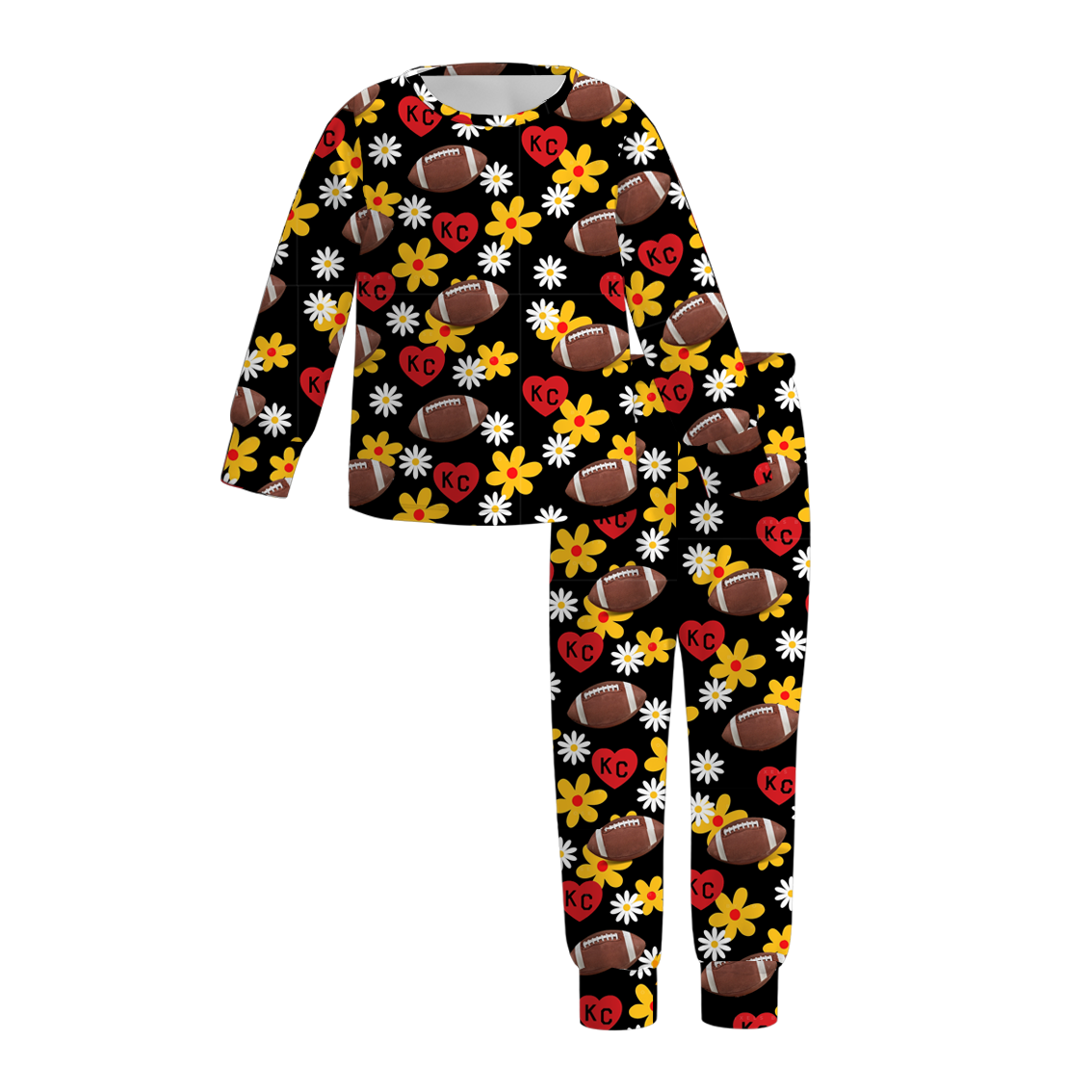 （Pre Order）Girls Super Bowl Print Pajamas