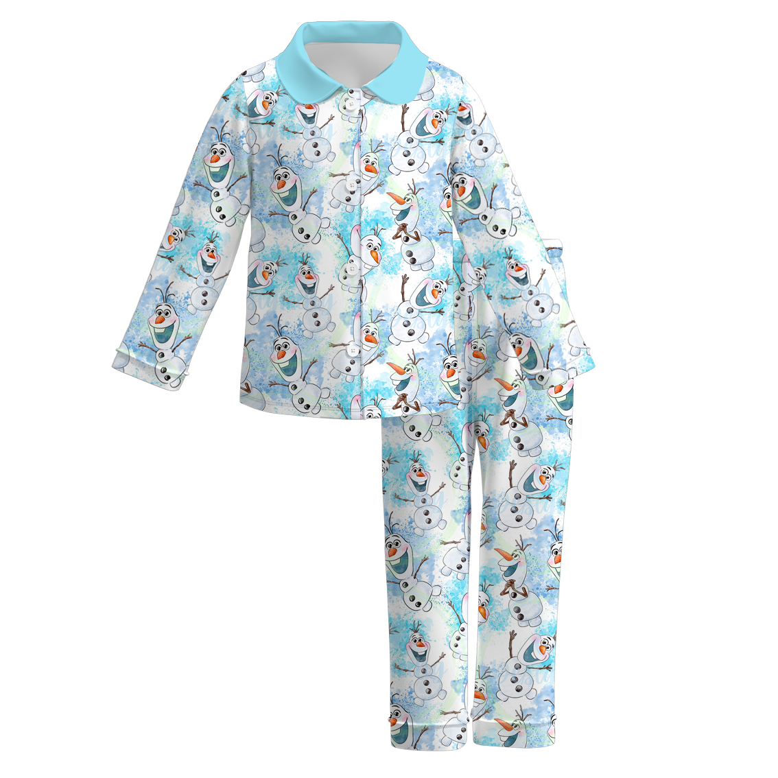 （Pre Order）Girls Christmas Cartoon Print Pajamas