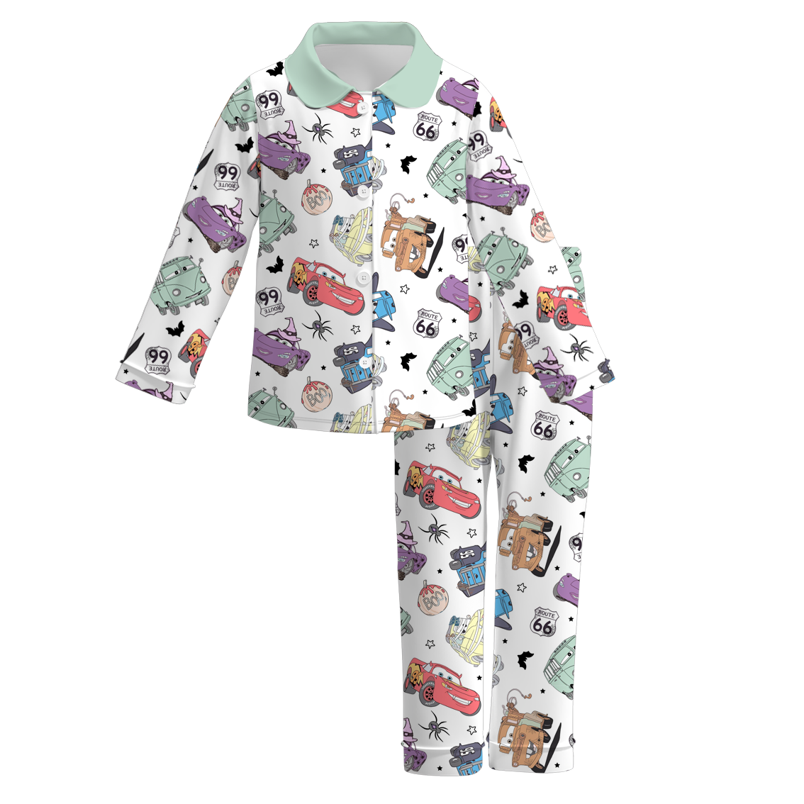 （Pre Order）Girls Christmas Cartoon Print Pajamas