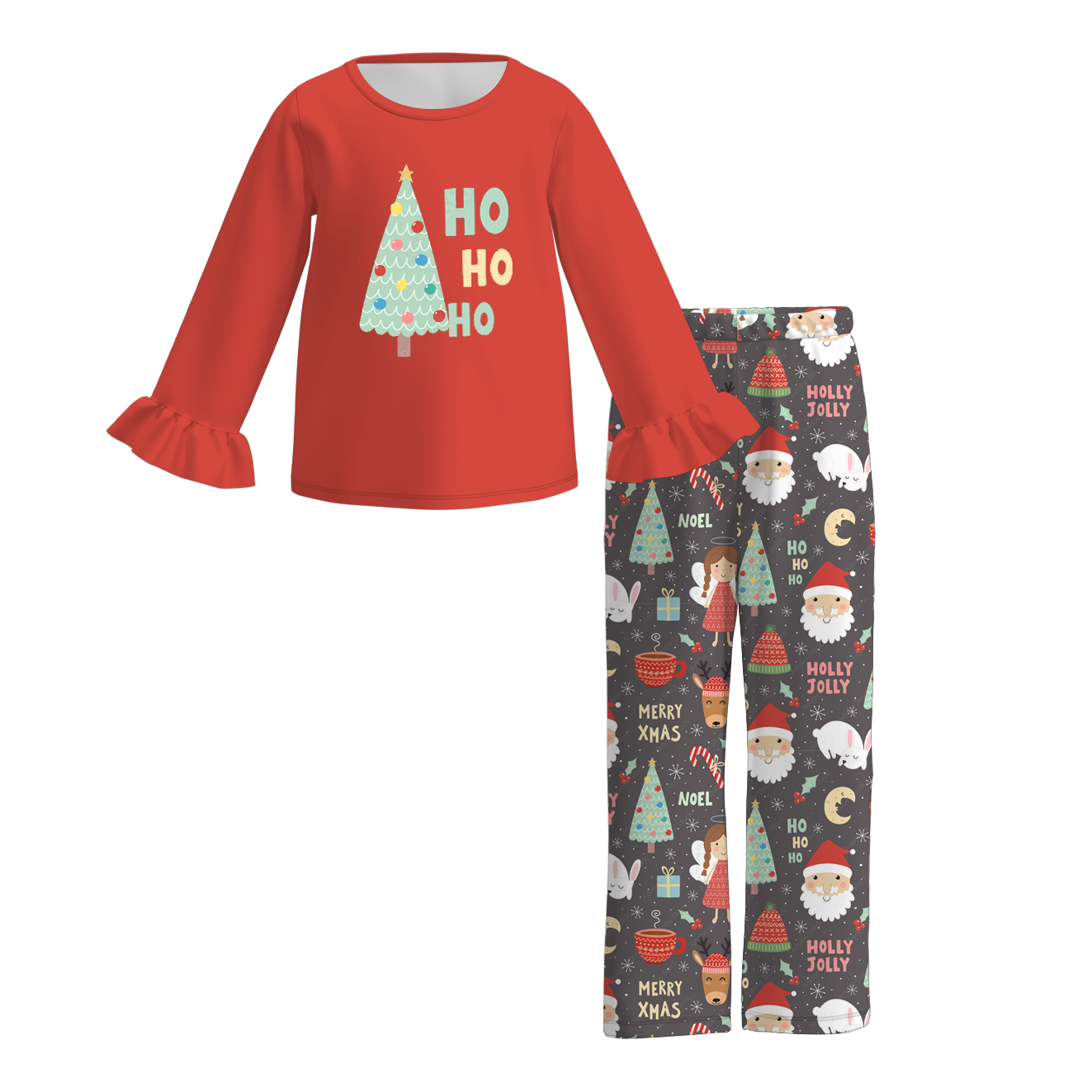 （Pre Order）Girls Christmas Print Pajama