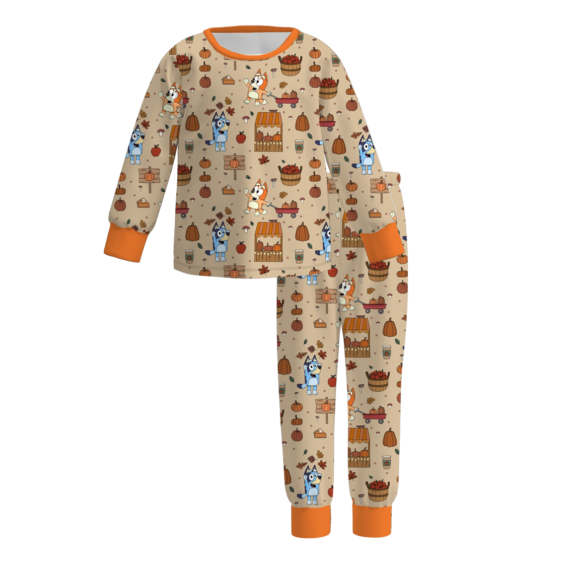 （Pre Order）Girls Halloween Cartoon Print Pajamas