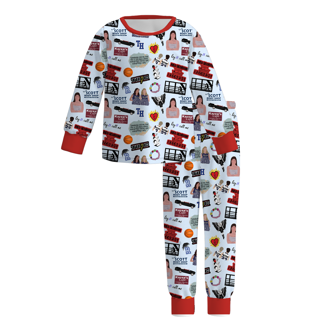 （Pre Order）Girls Halloween Cartoon Print Pajamas