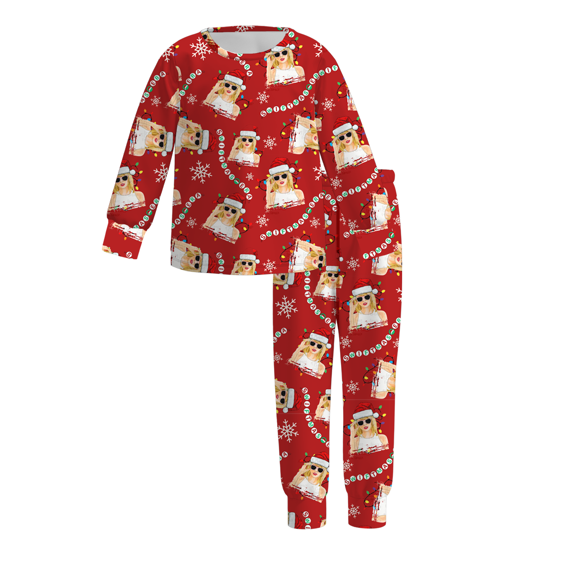 （Pre Order）Girls Christmas TS Print Pajamas