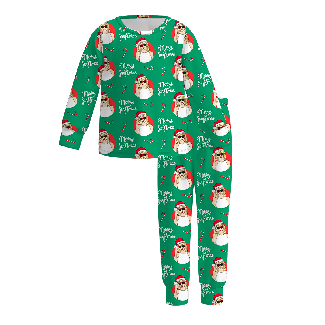 （Pre Order）Girls Christmas TS Print Pajamas